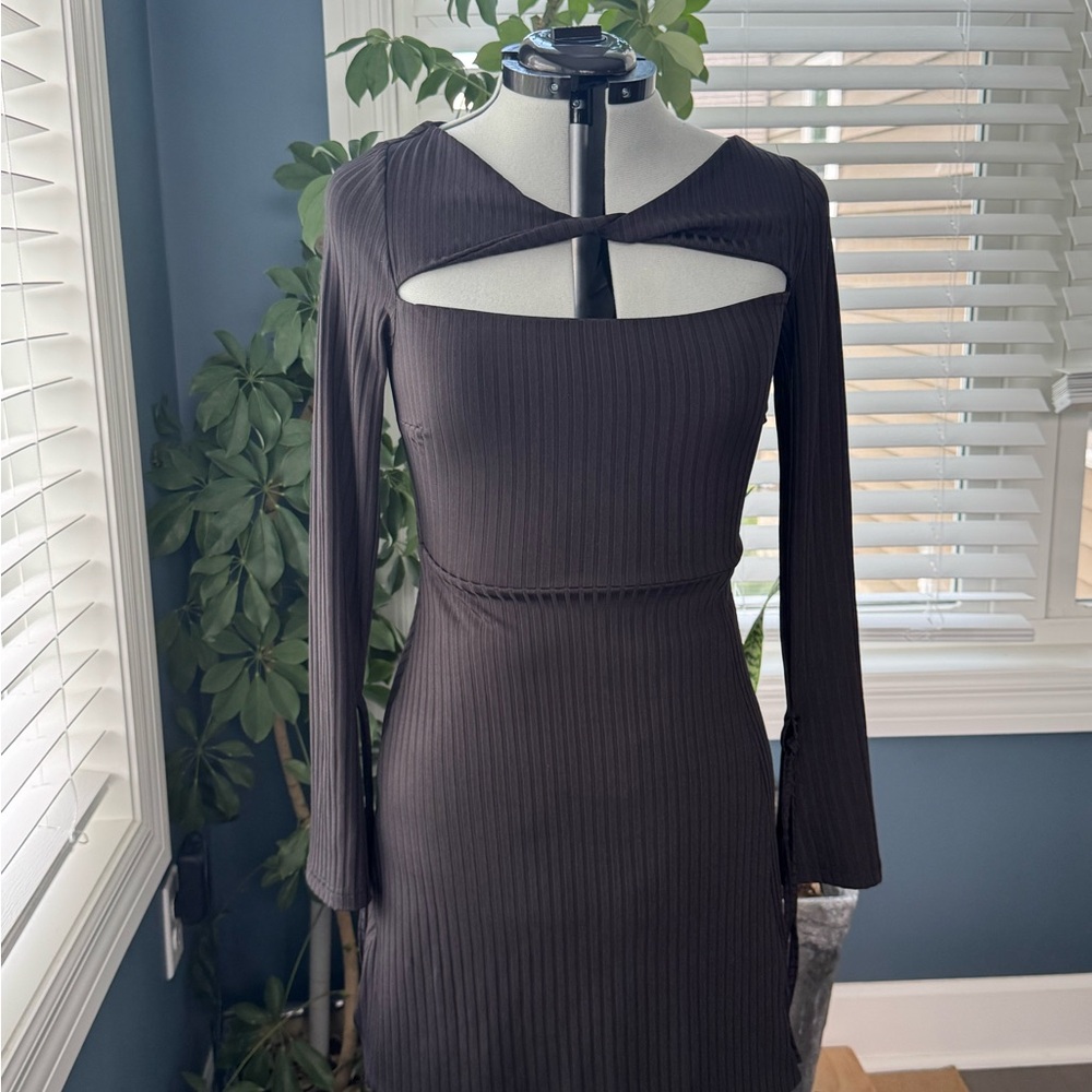 Elegant Black Cut-Out Dress
